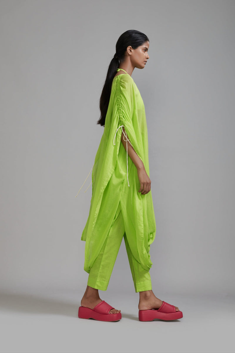 Neon Green Cowl Tunic Set