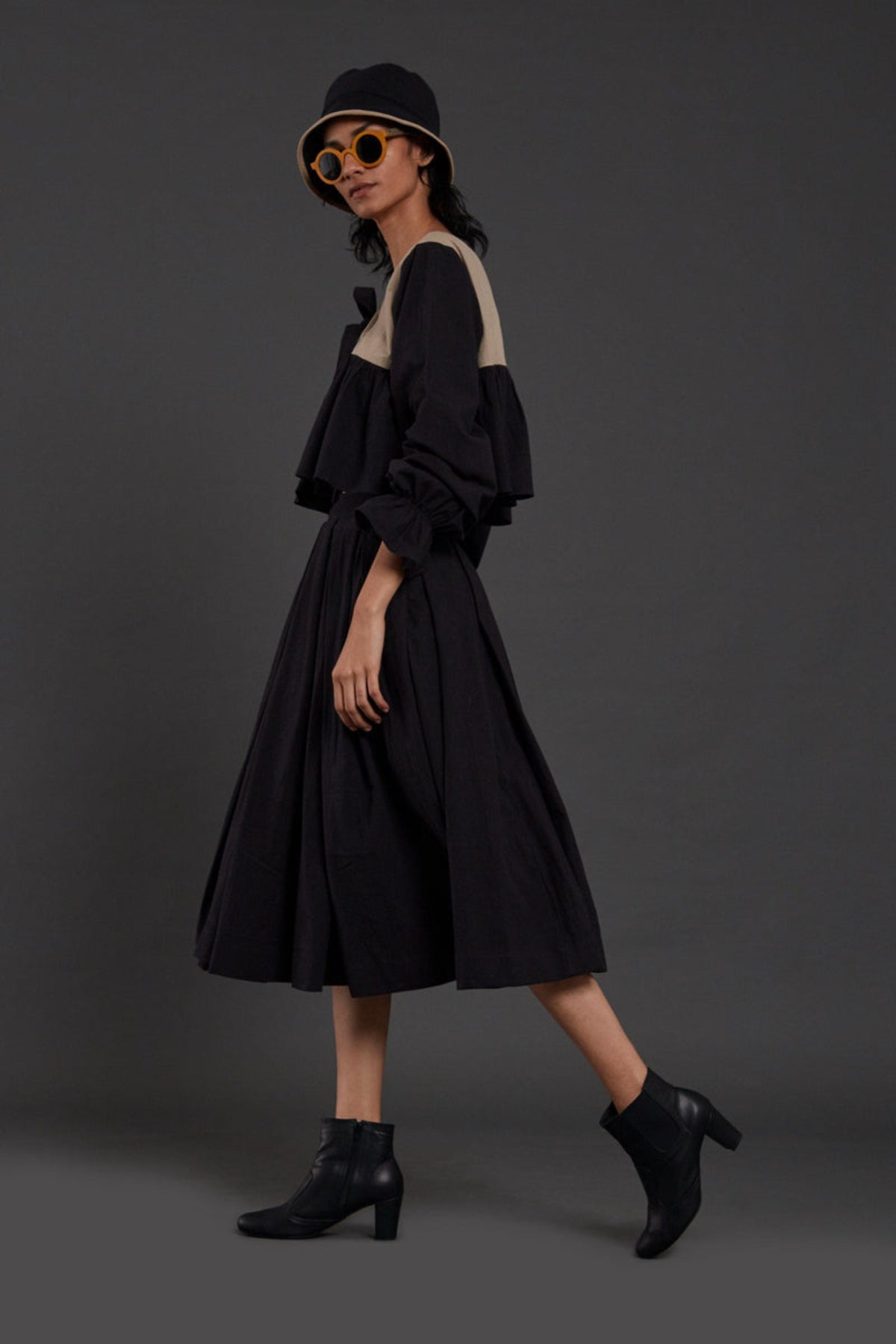 Aw Black Pleated Skirt