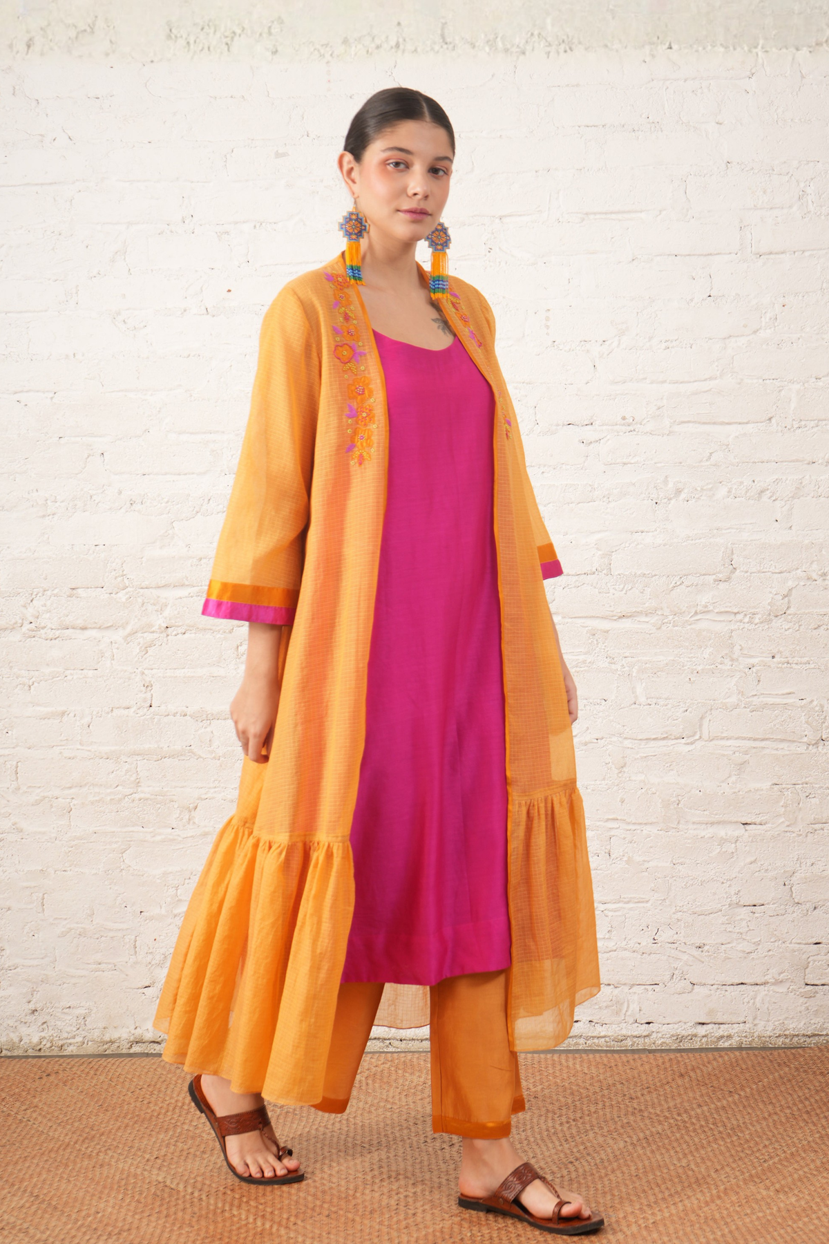 Rust Fuchsia Jacket Set