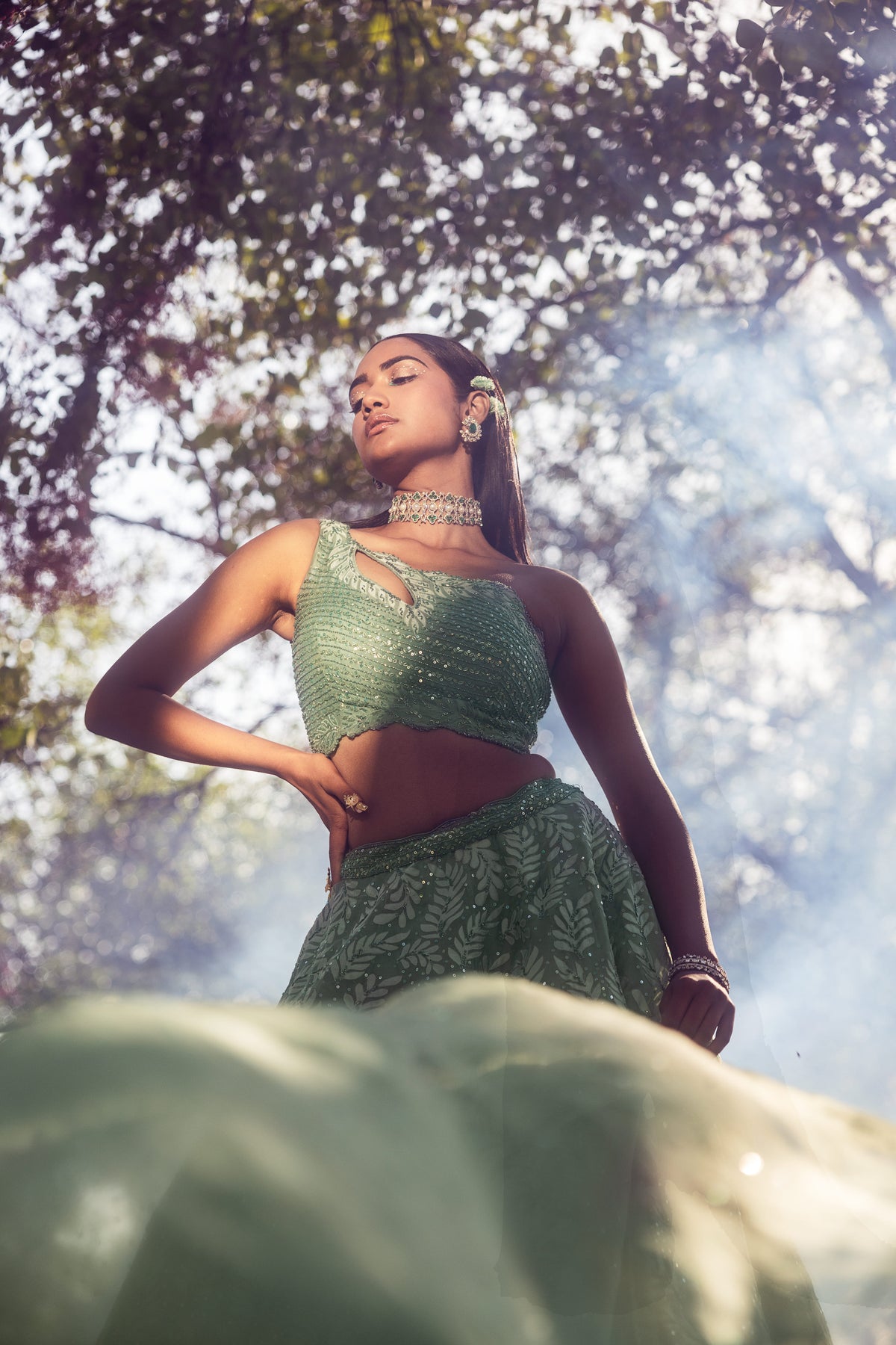 Jade Green Lehenga set