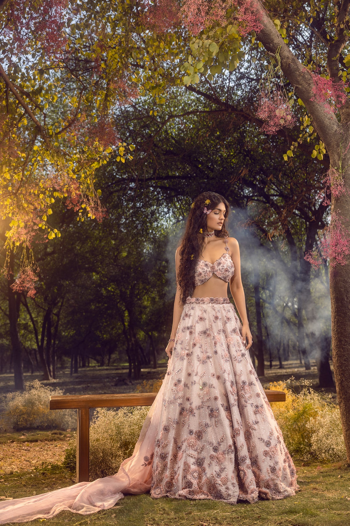Lilac 3d Lehenga set