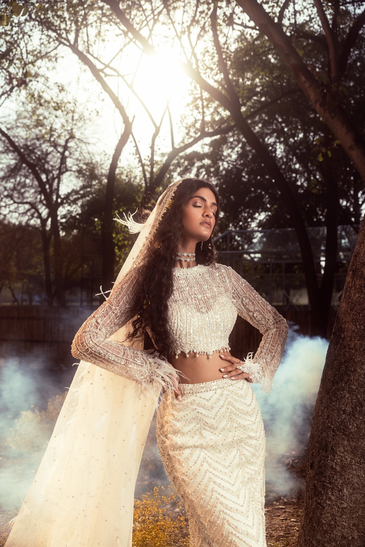 Ivory Skirt Set