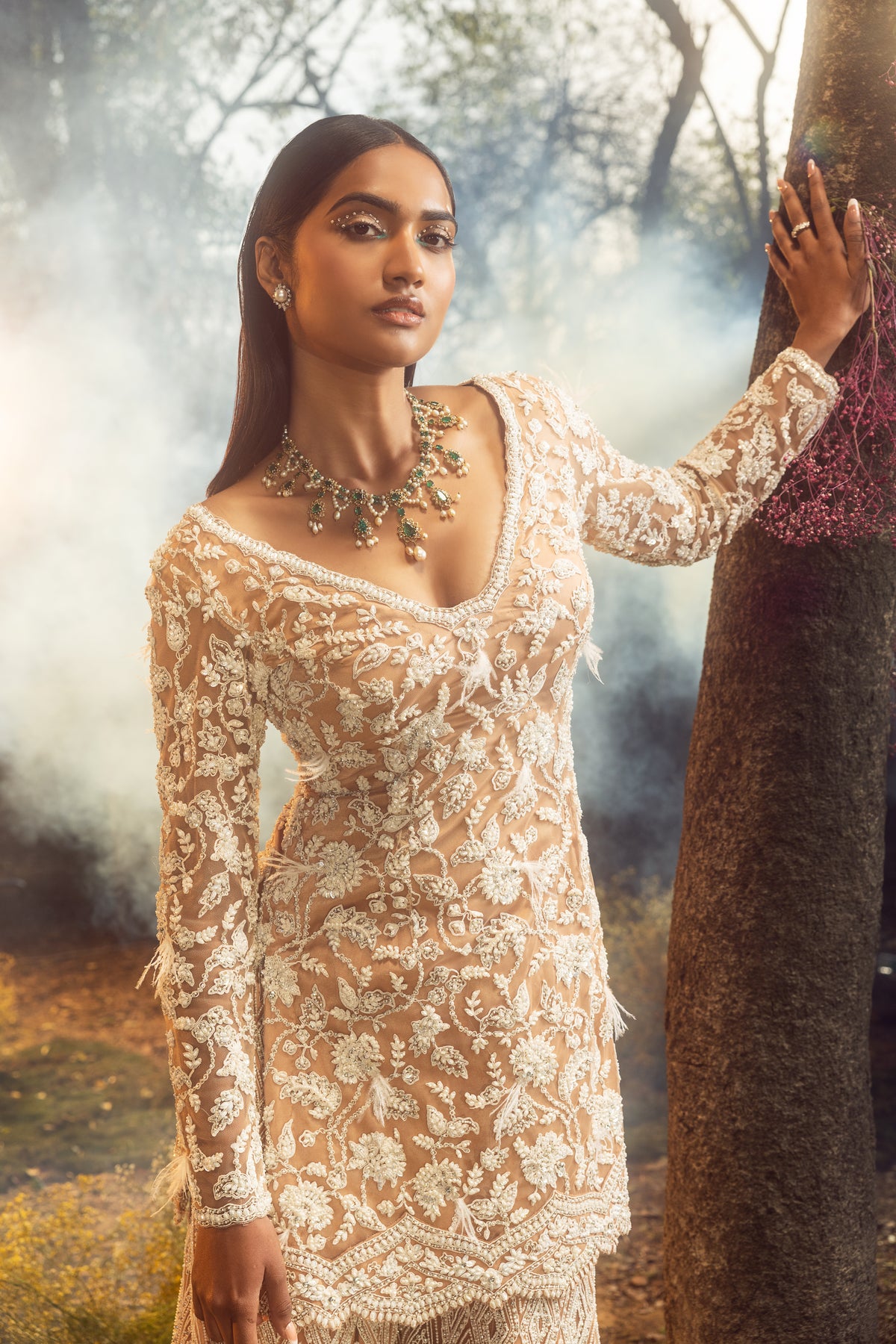 Mocha Sharara Set