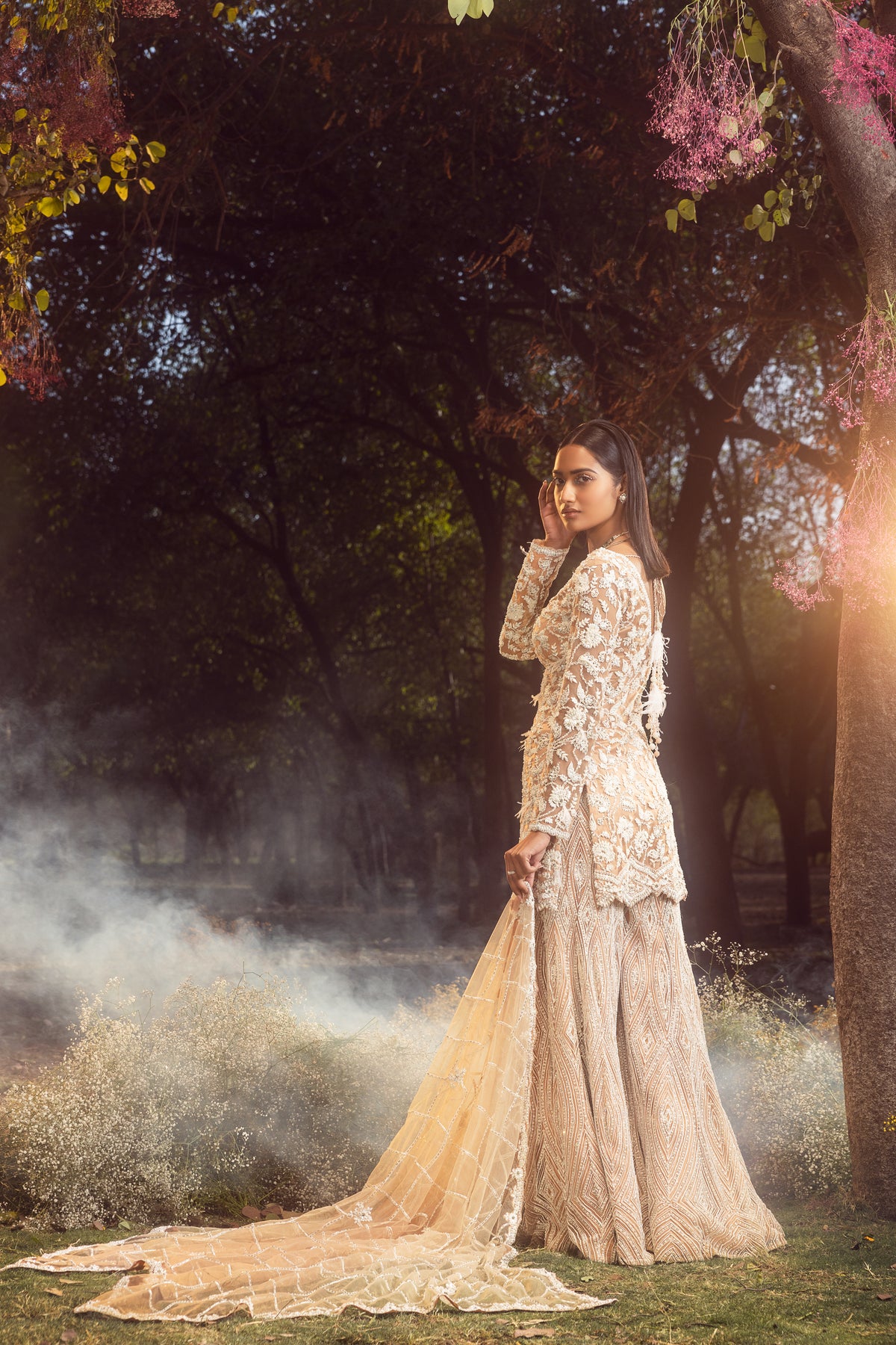 Mocha Sharara Set