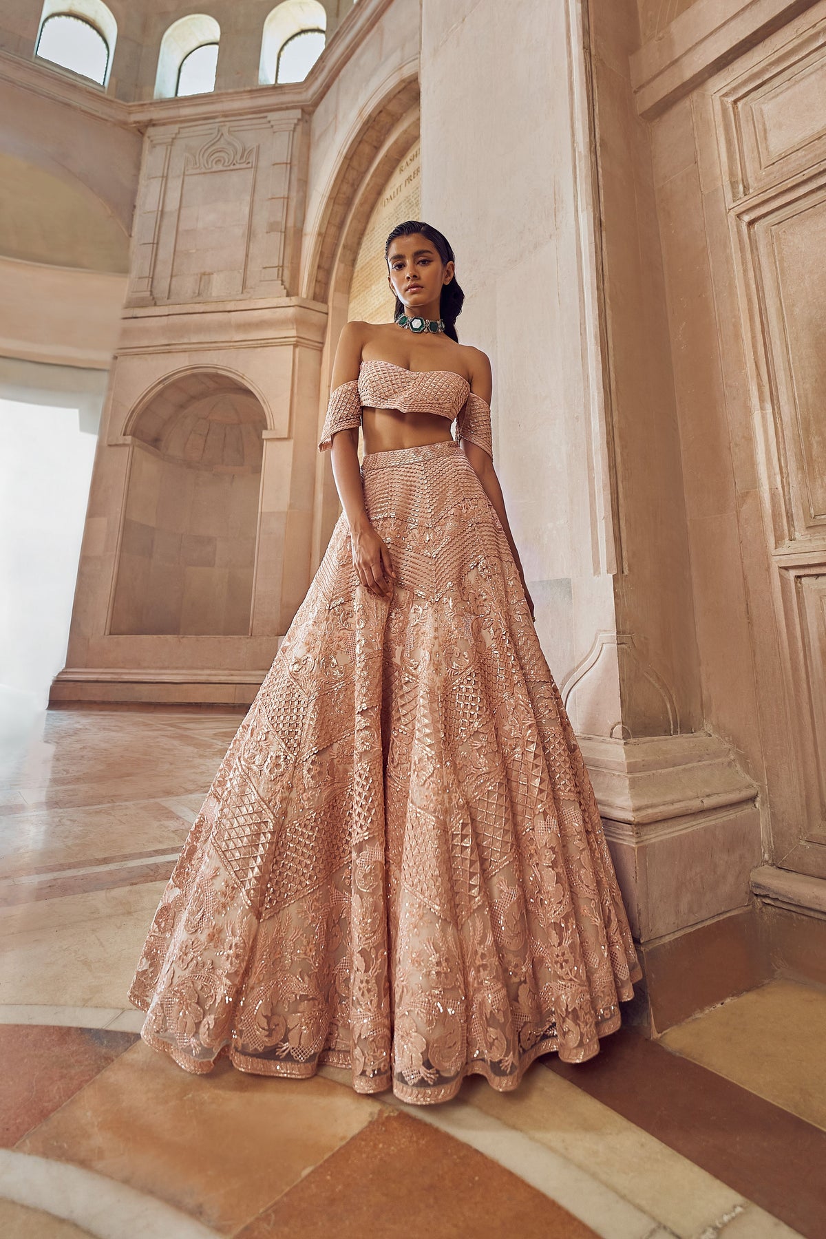 Solarium Hand Embellished Lehenga Set