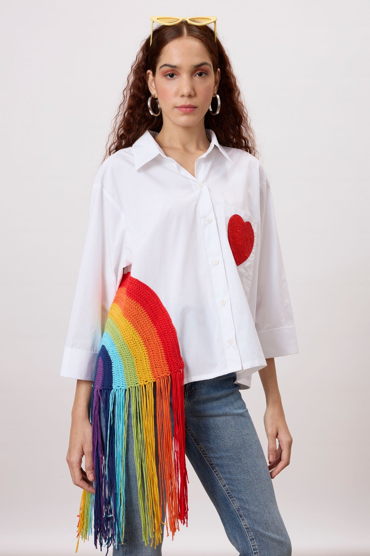 Rainbow Bright White Shirt