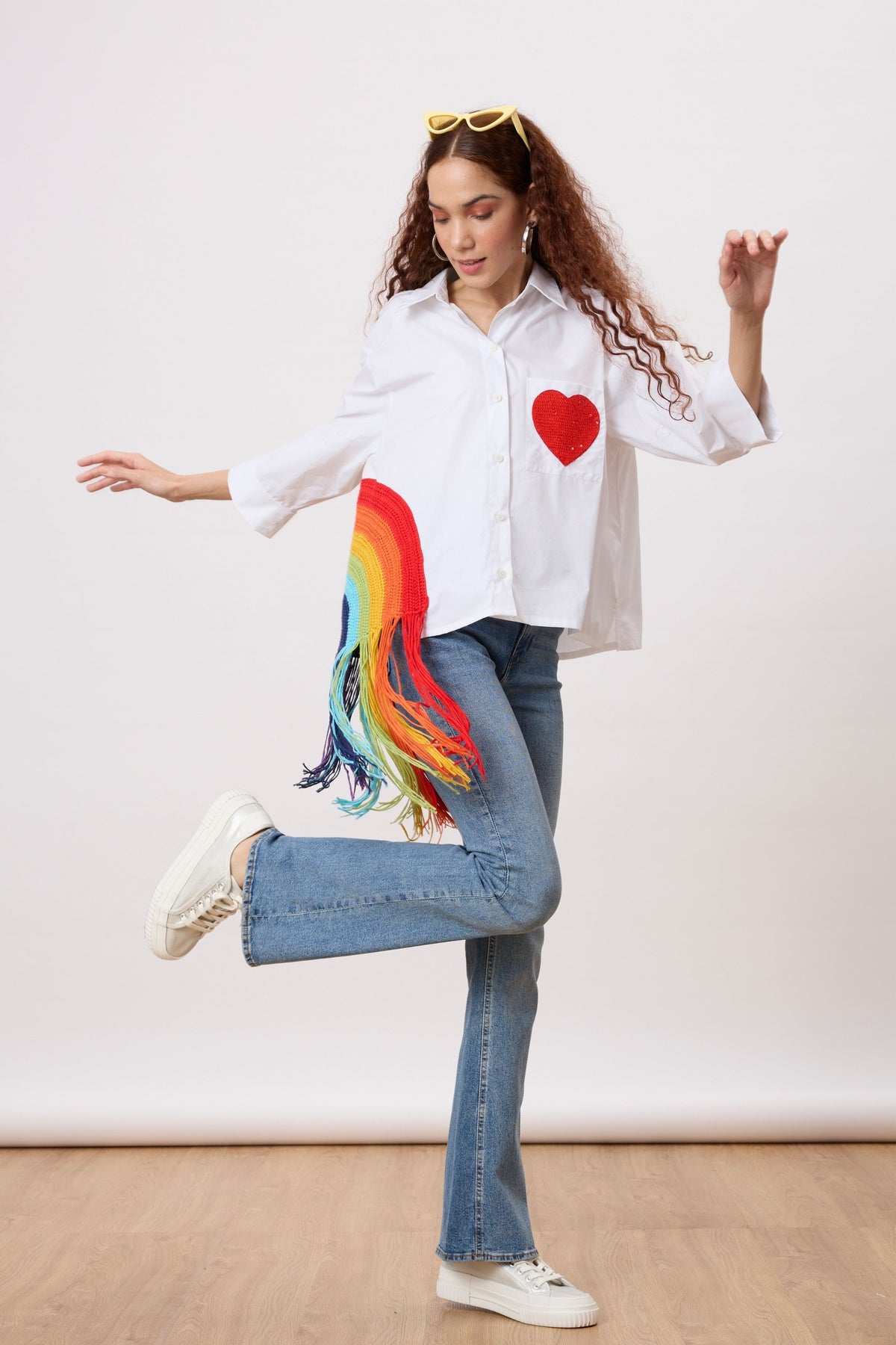 Rainbow Bright White Shirt