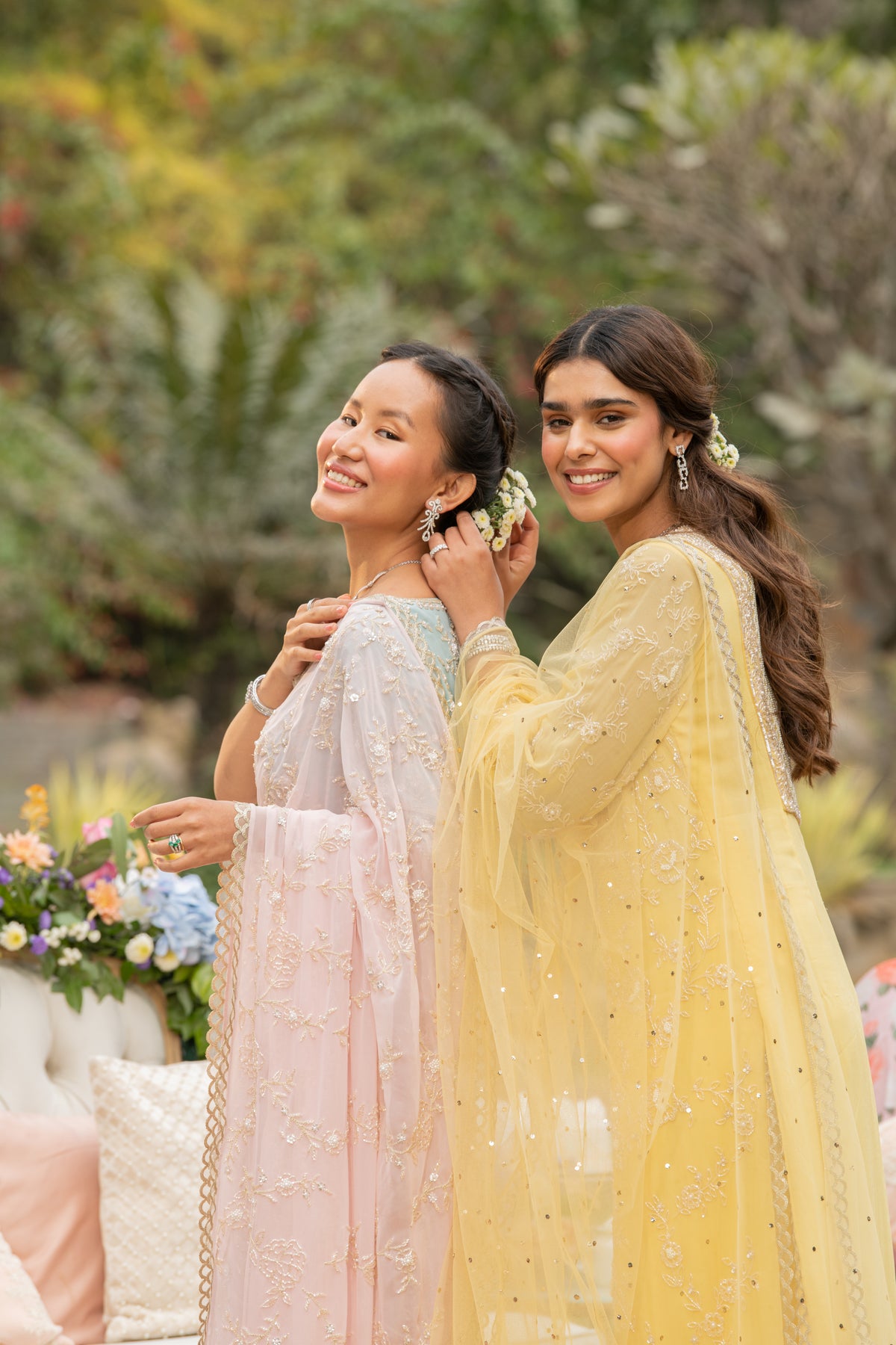 Yellow Uncut Rose Kurta Set