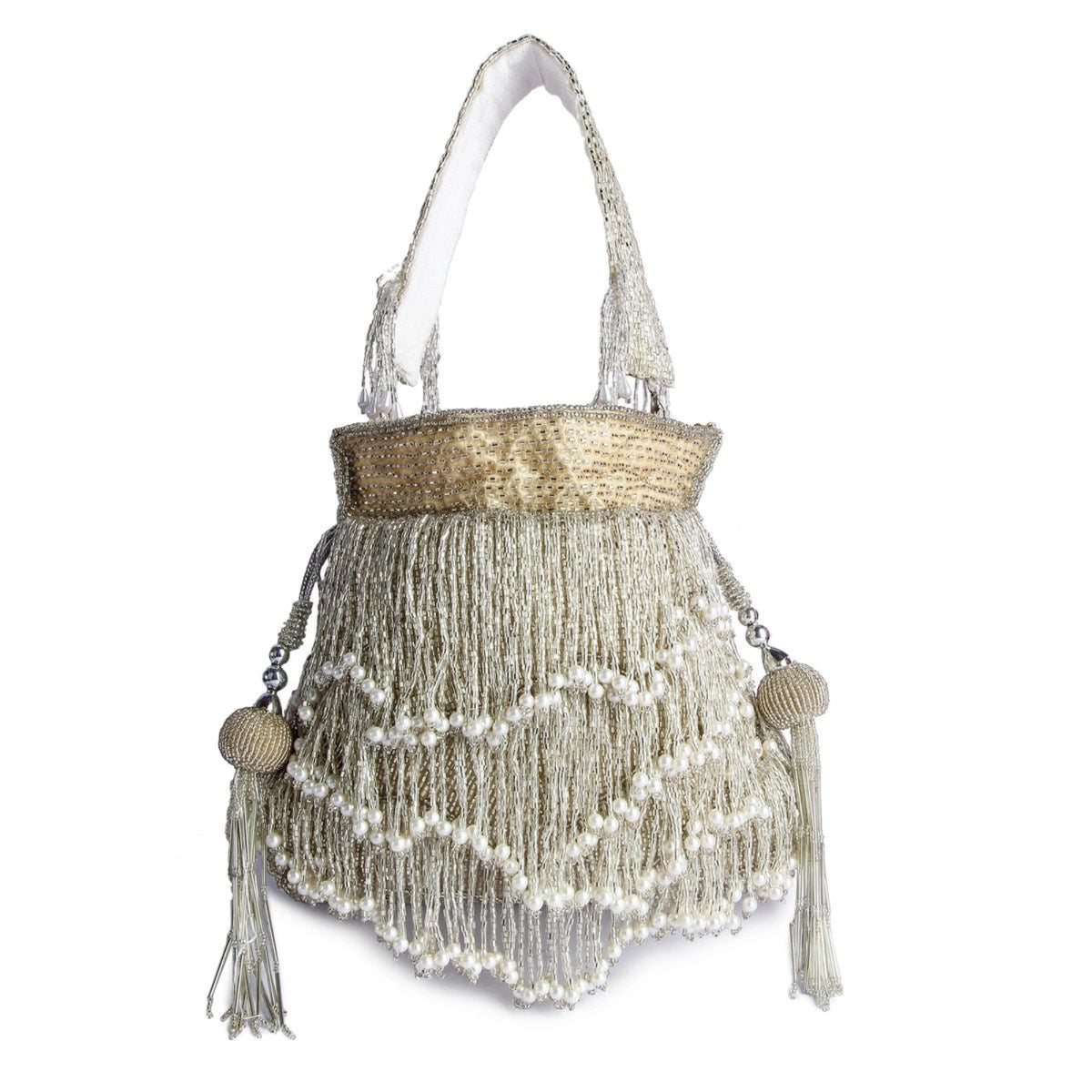 Fringy chic handembroidered potli
