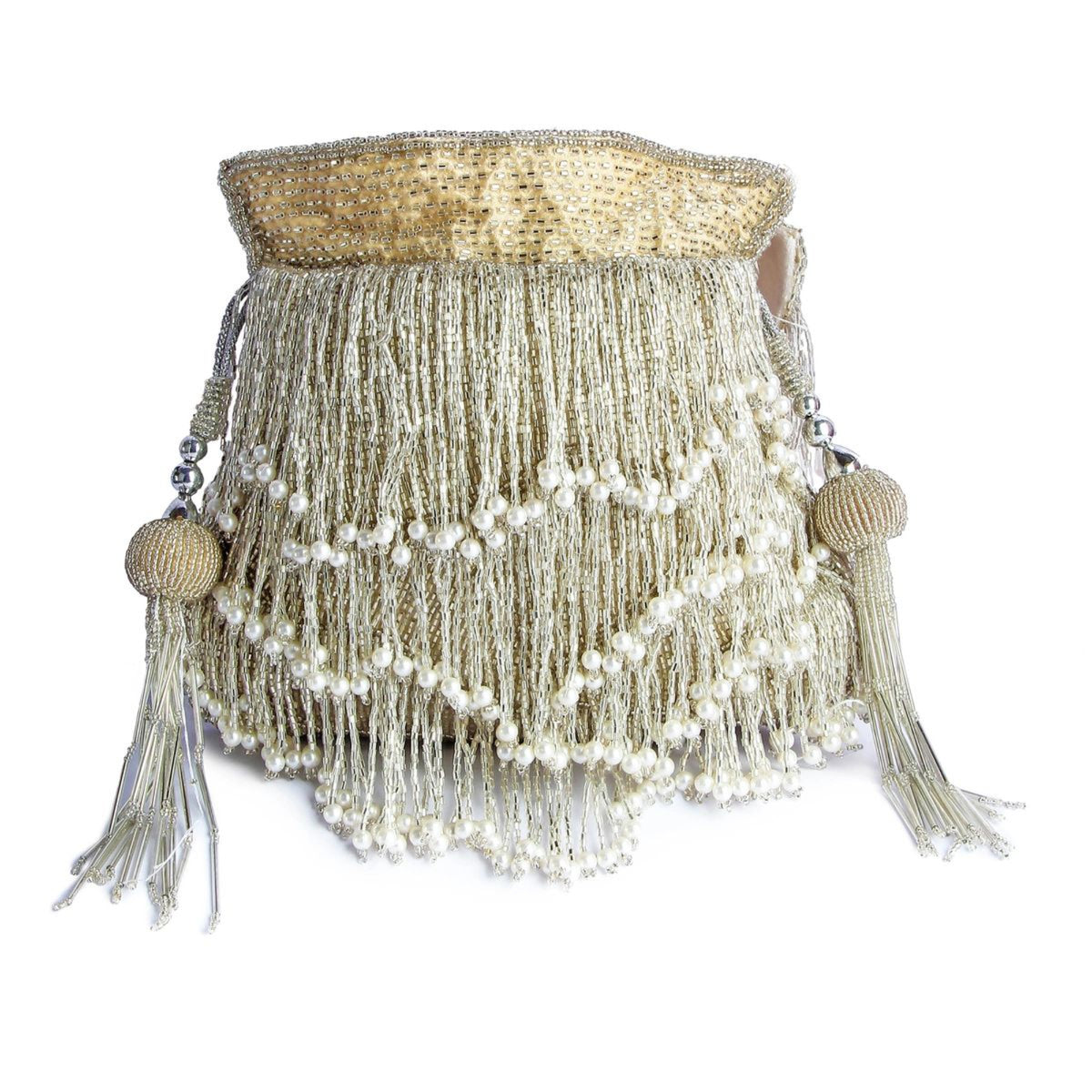 Fringy chic handembroidered potli