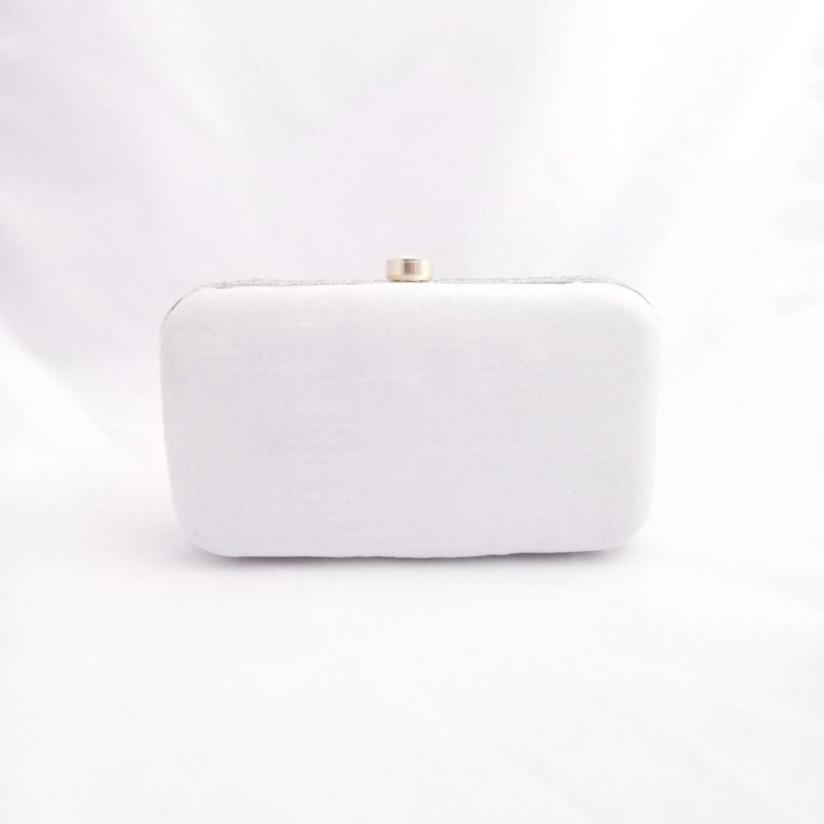 Silver cleopatra handembroidered clutch