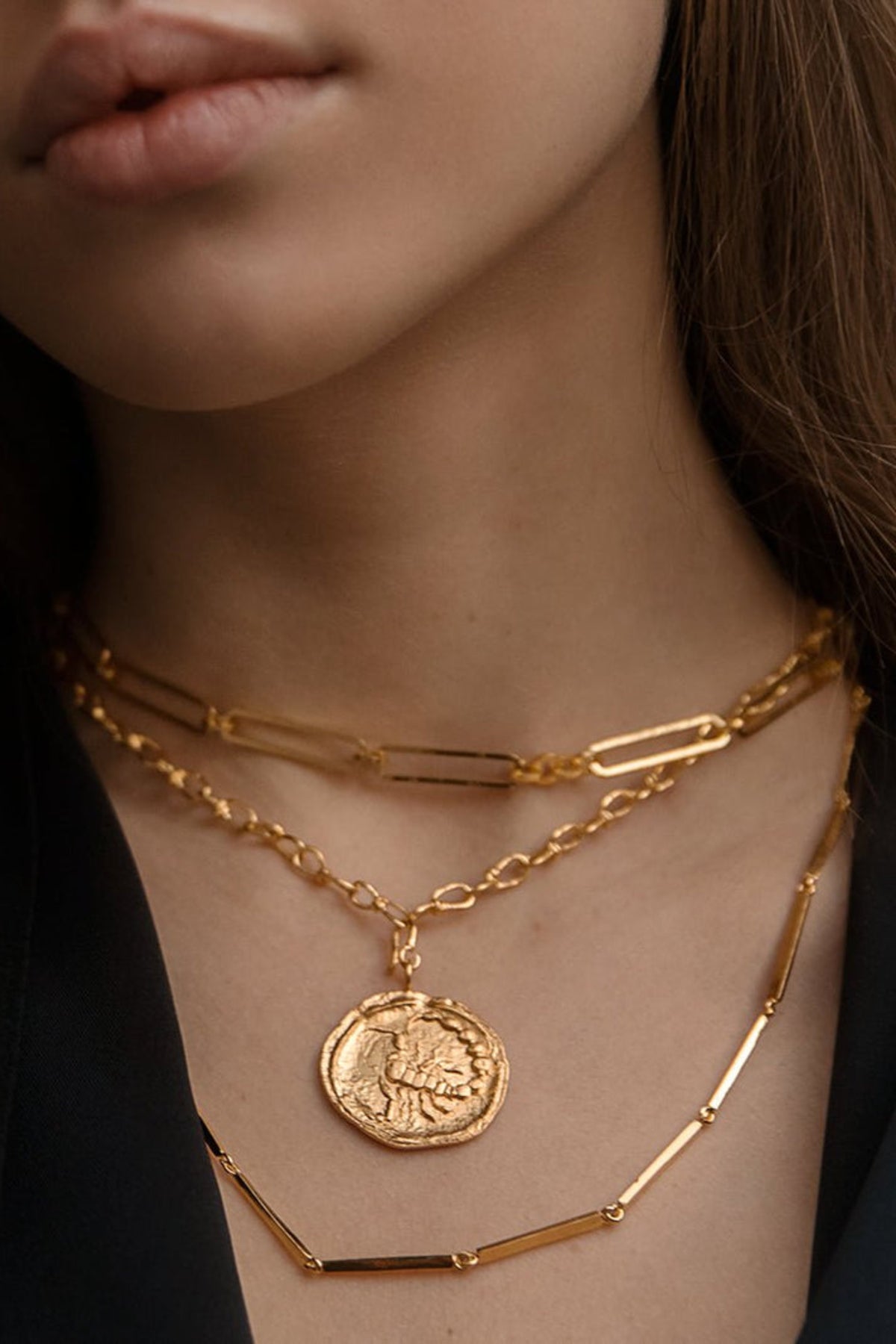 Scorpio Zodiac Gold Pendant