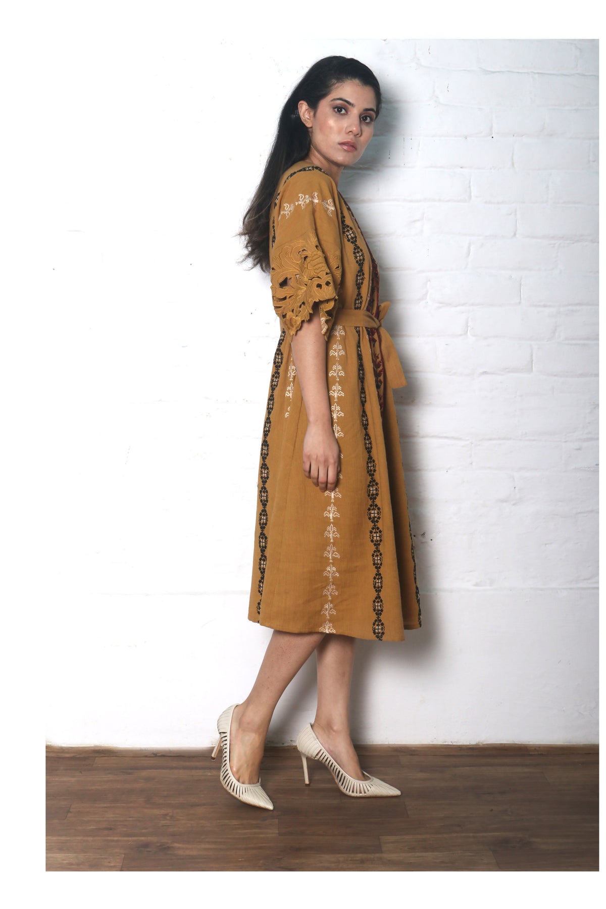 Mustard kala cotton dress