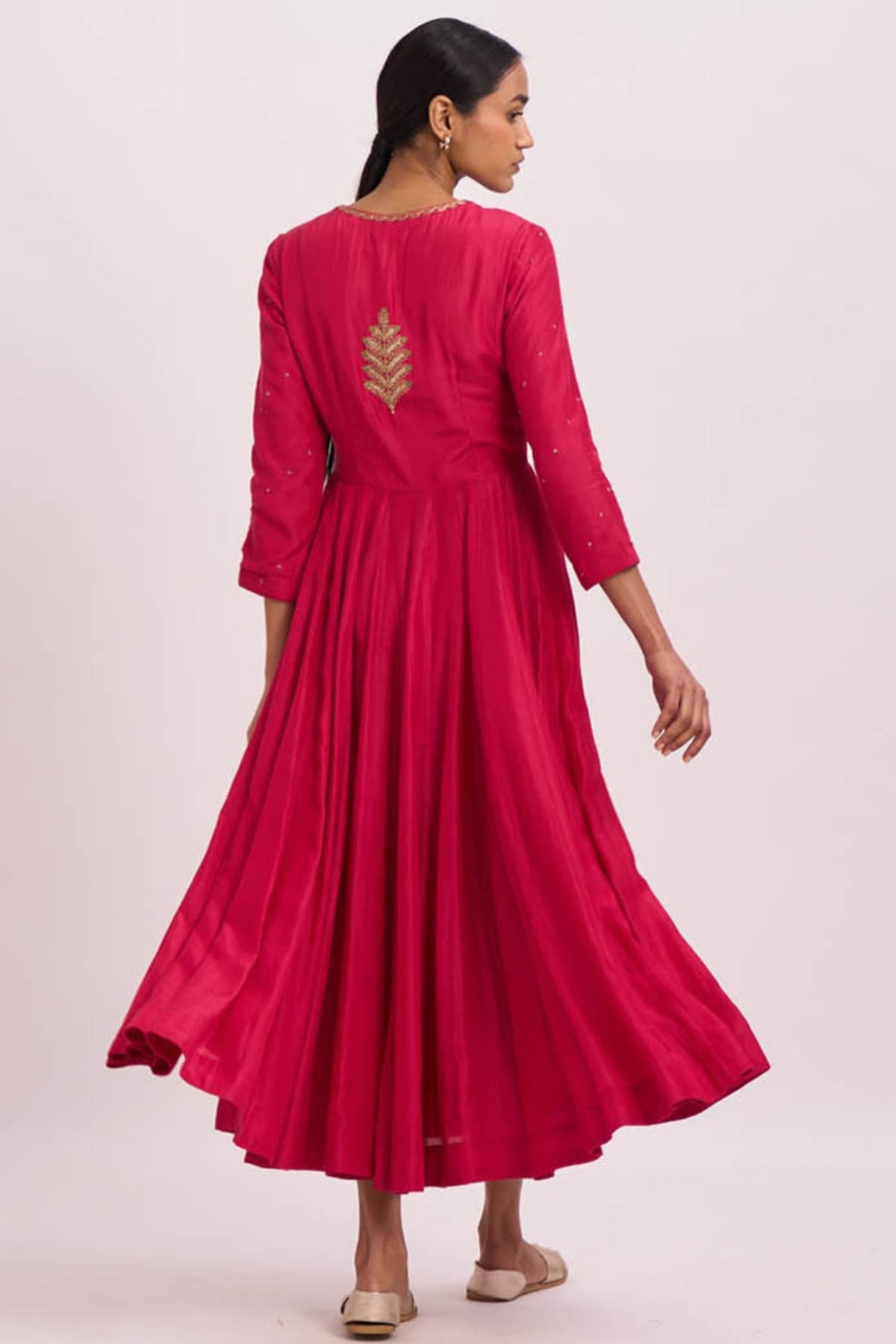 Lavani bright pink kurta set