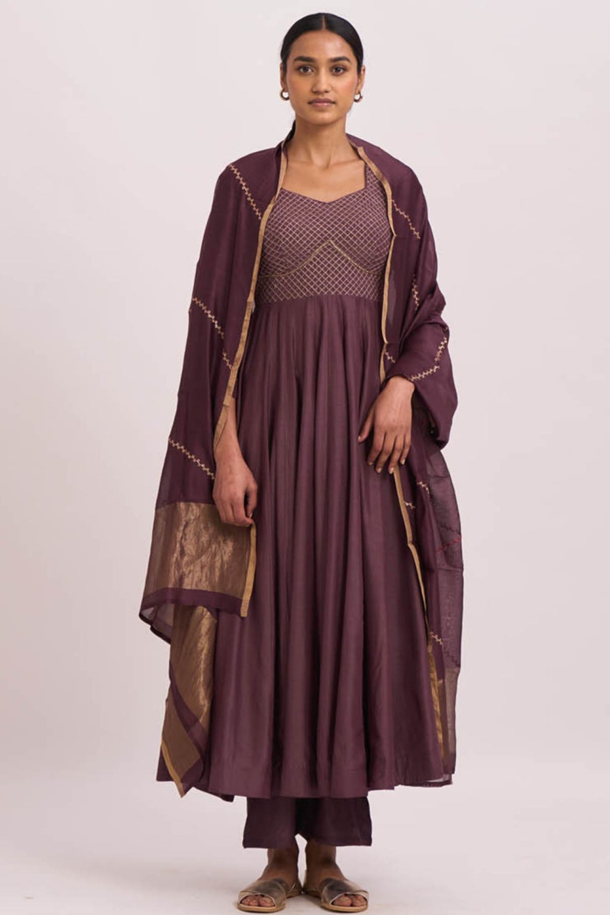 Lavani old wine kurta set