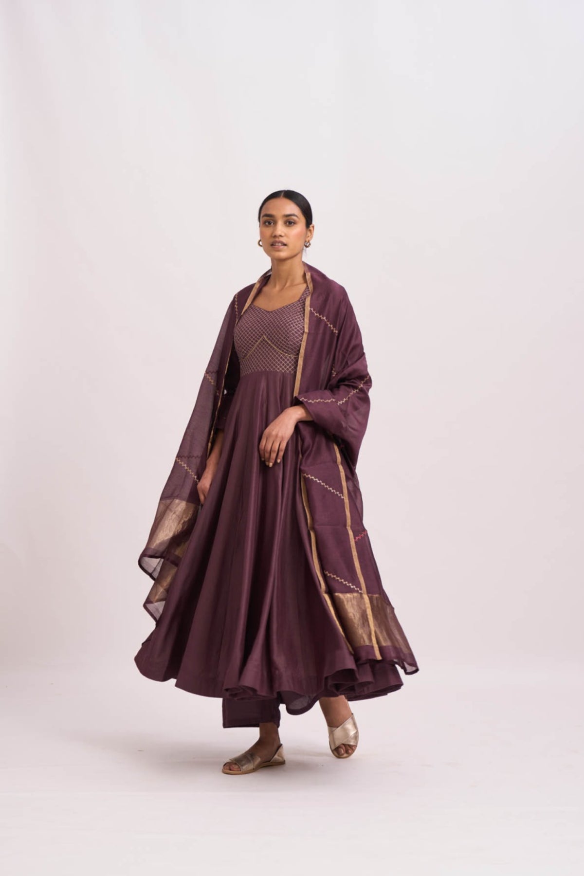 Lavani old wine kurta set