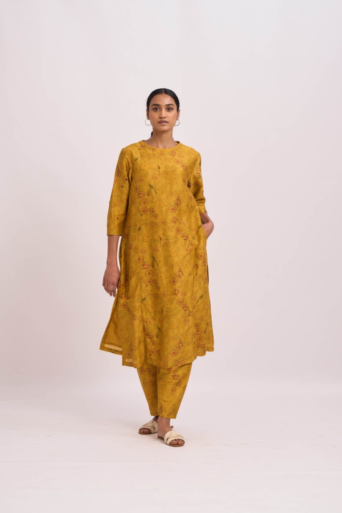 Mustard kurta set