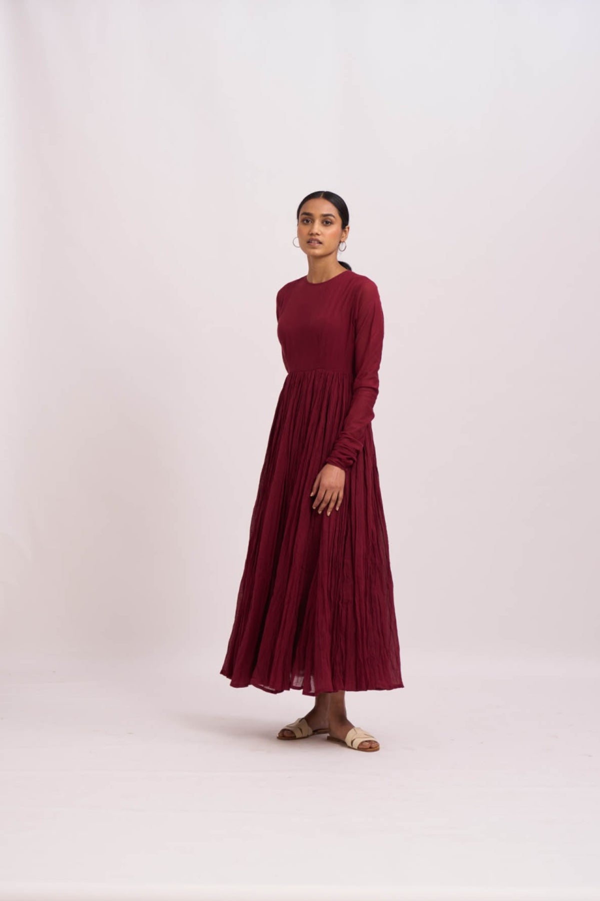 Maroon anarkali set