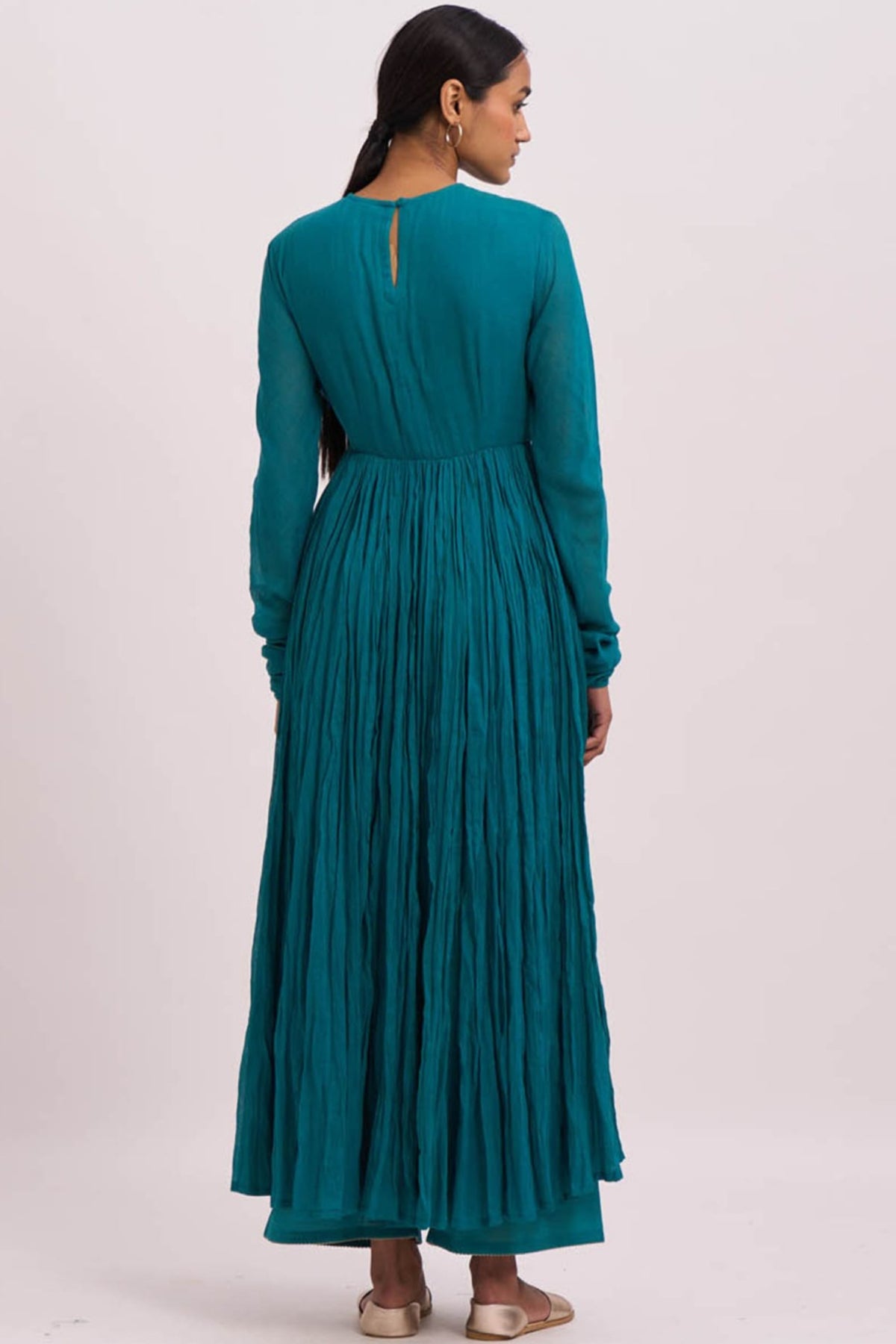 Teal anarkali set