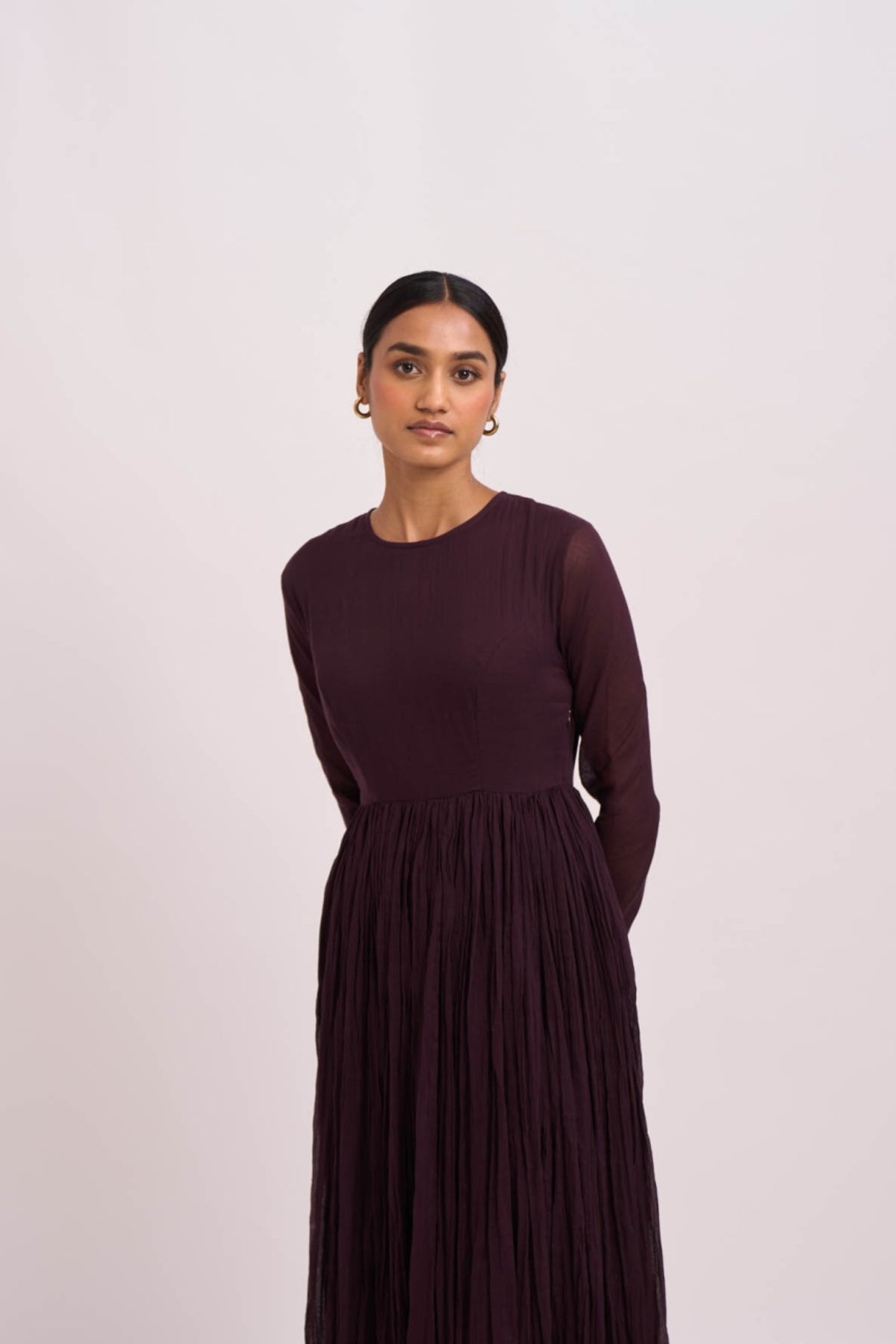 Wine ghoomar anarkali set