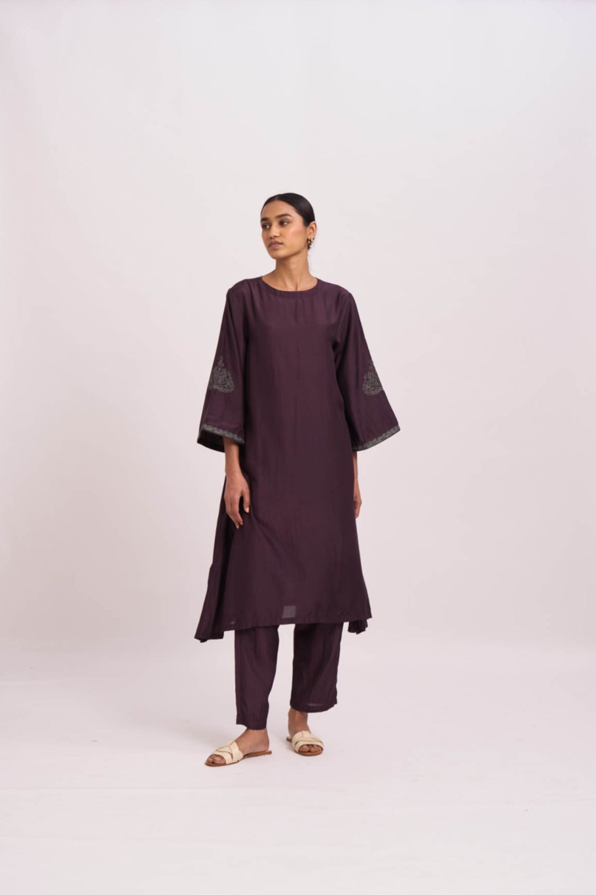 Wine kurta set