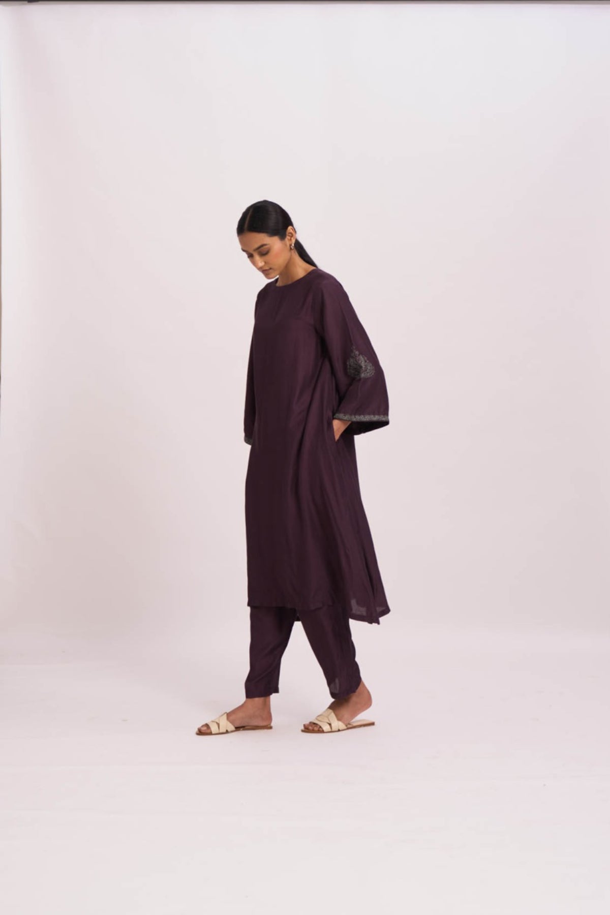 Wine kurta set