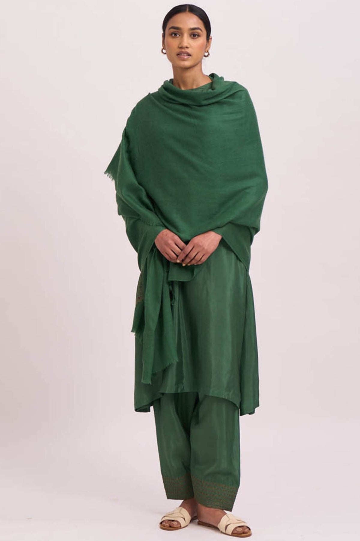 Olive green shawl