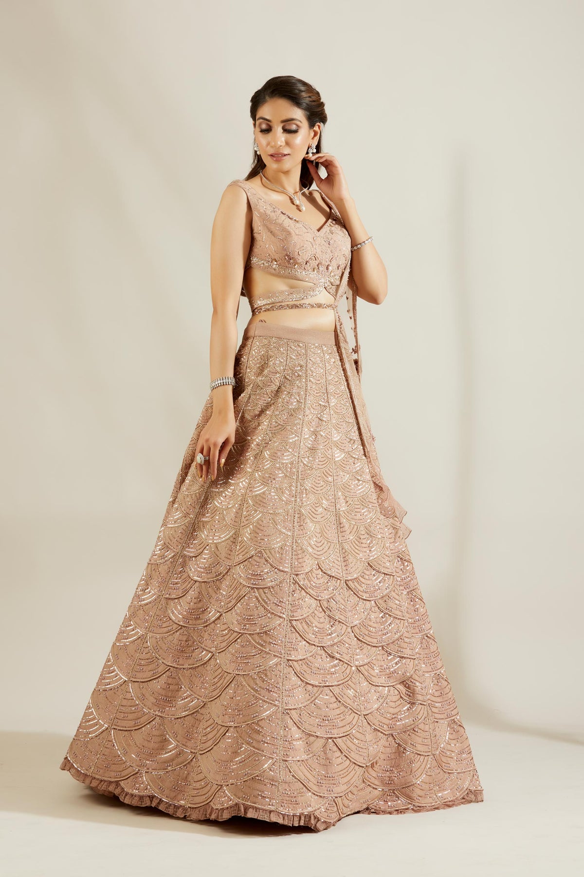 Lavender lehenga