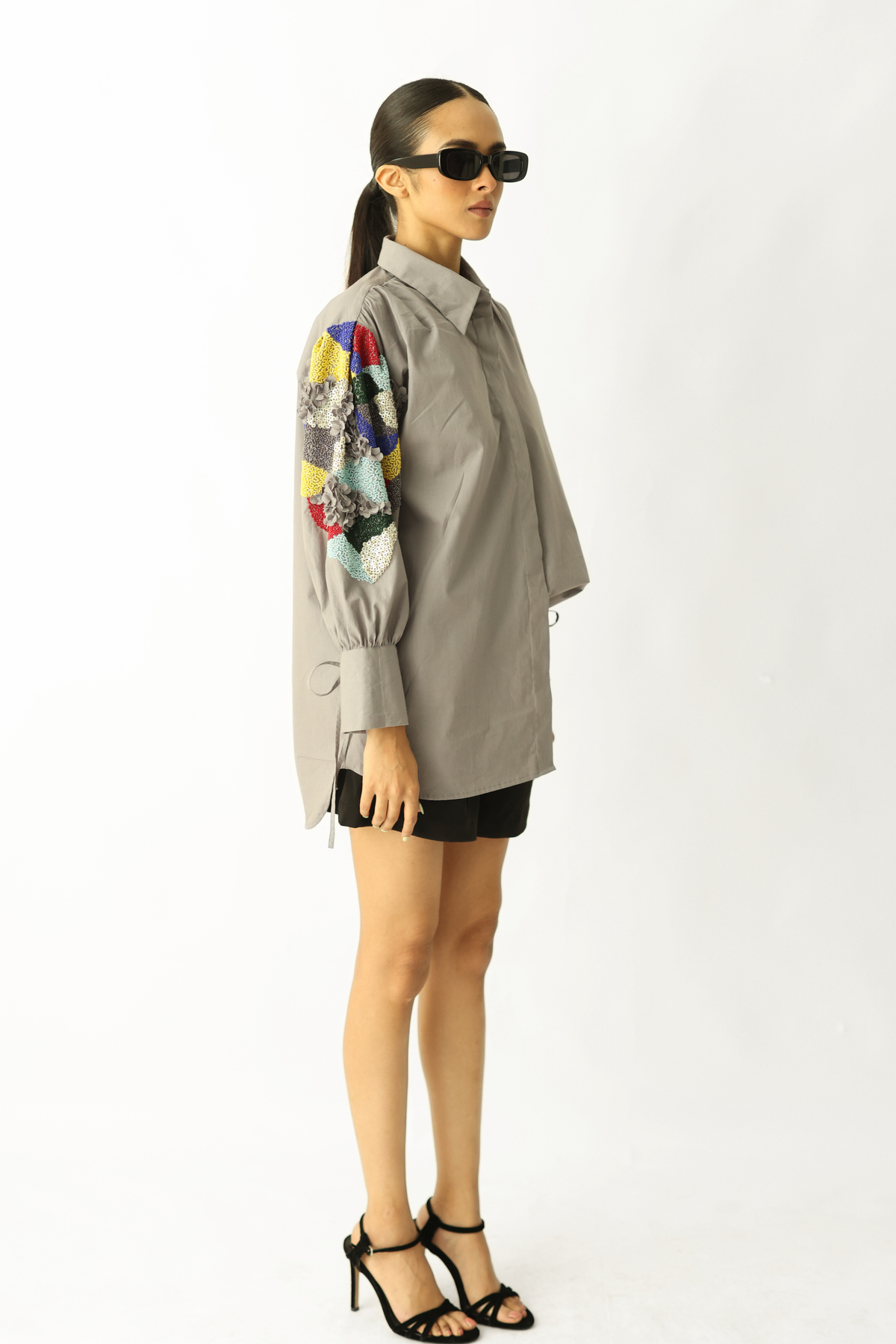 Grey Prism Sleeve Shirt