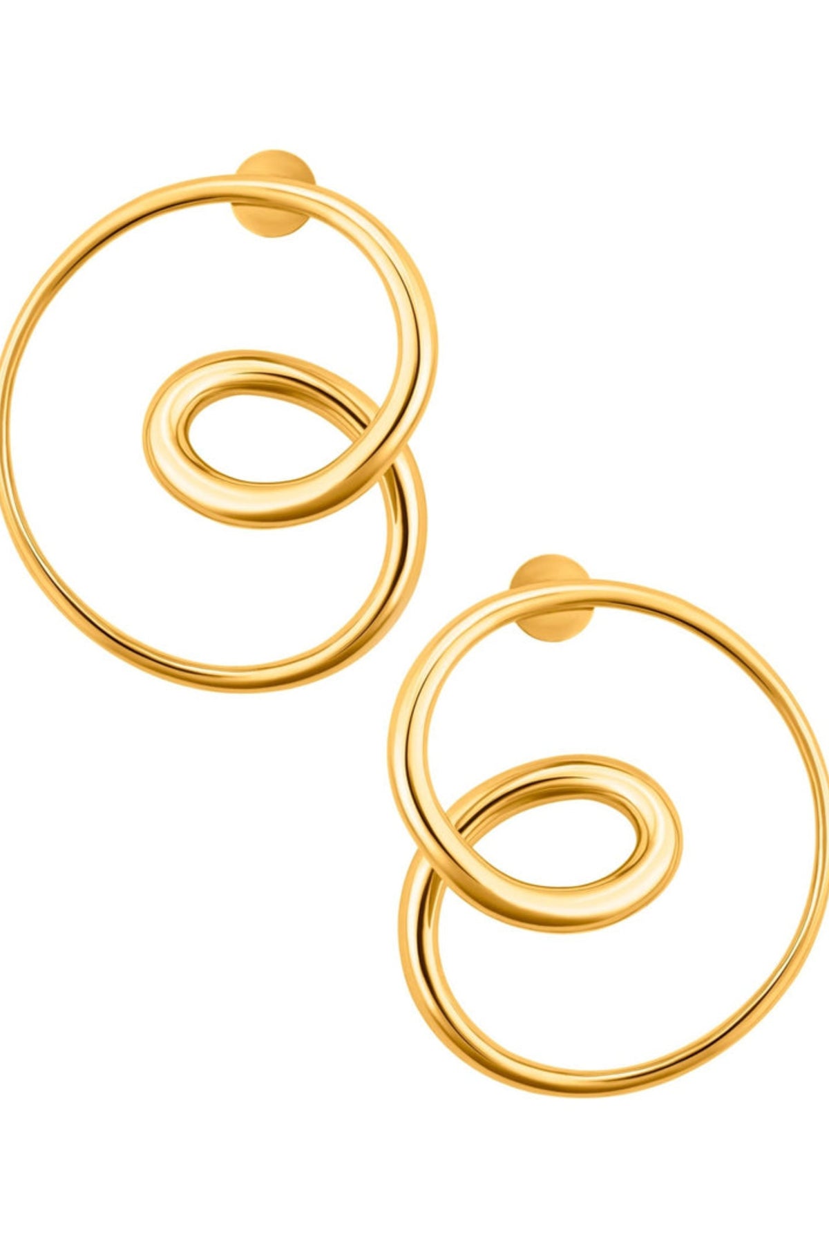 Swirly Medium Mismatched Hoops