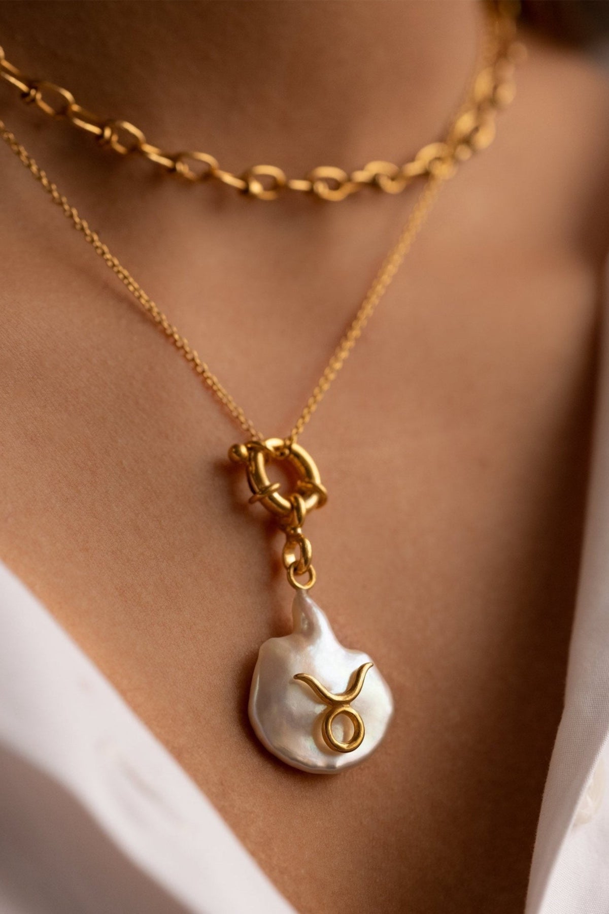 Taurus Pearl (convertible Pendant Earring)