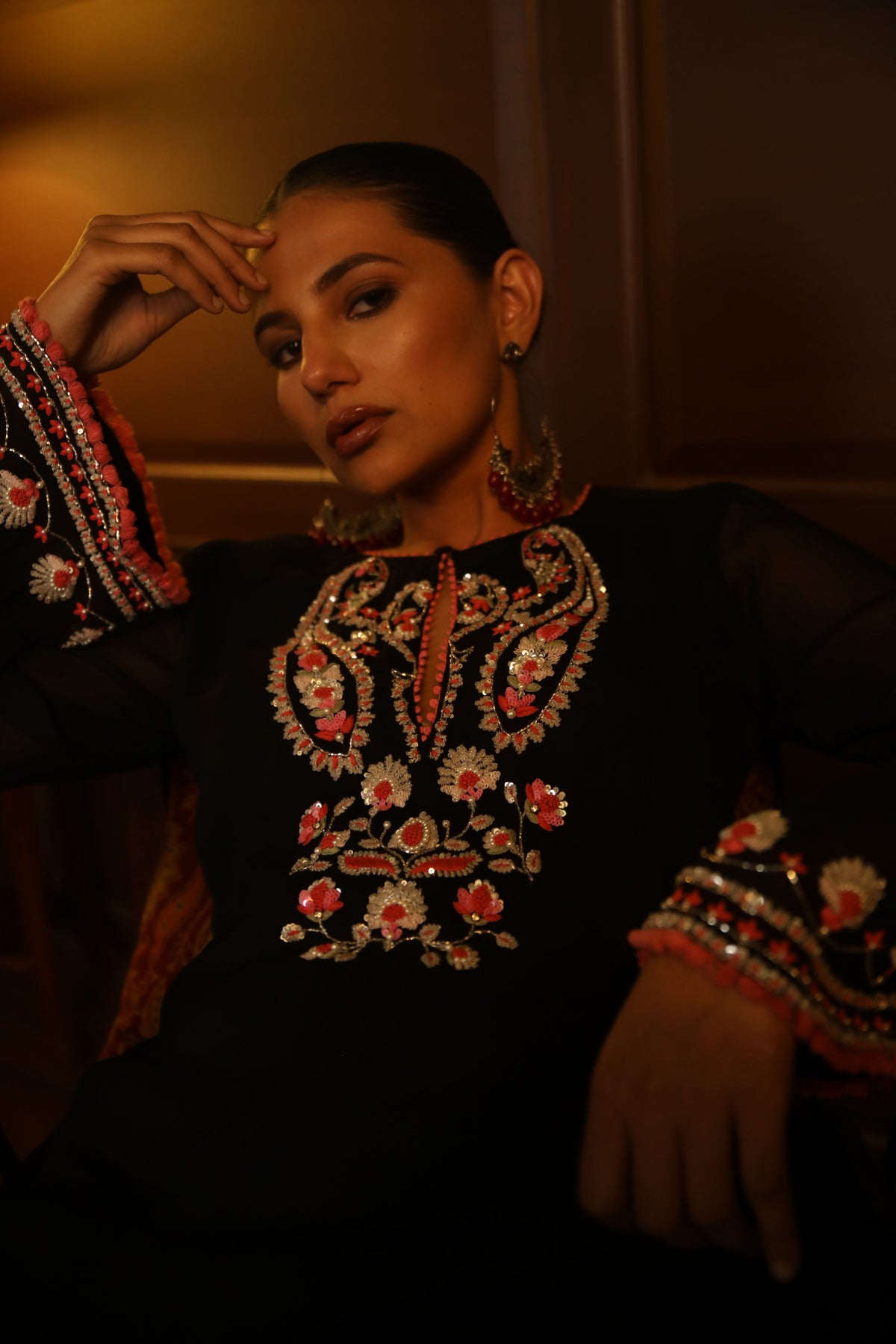 Black kurta set