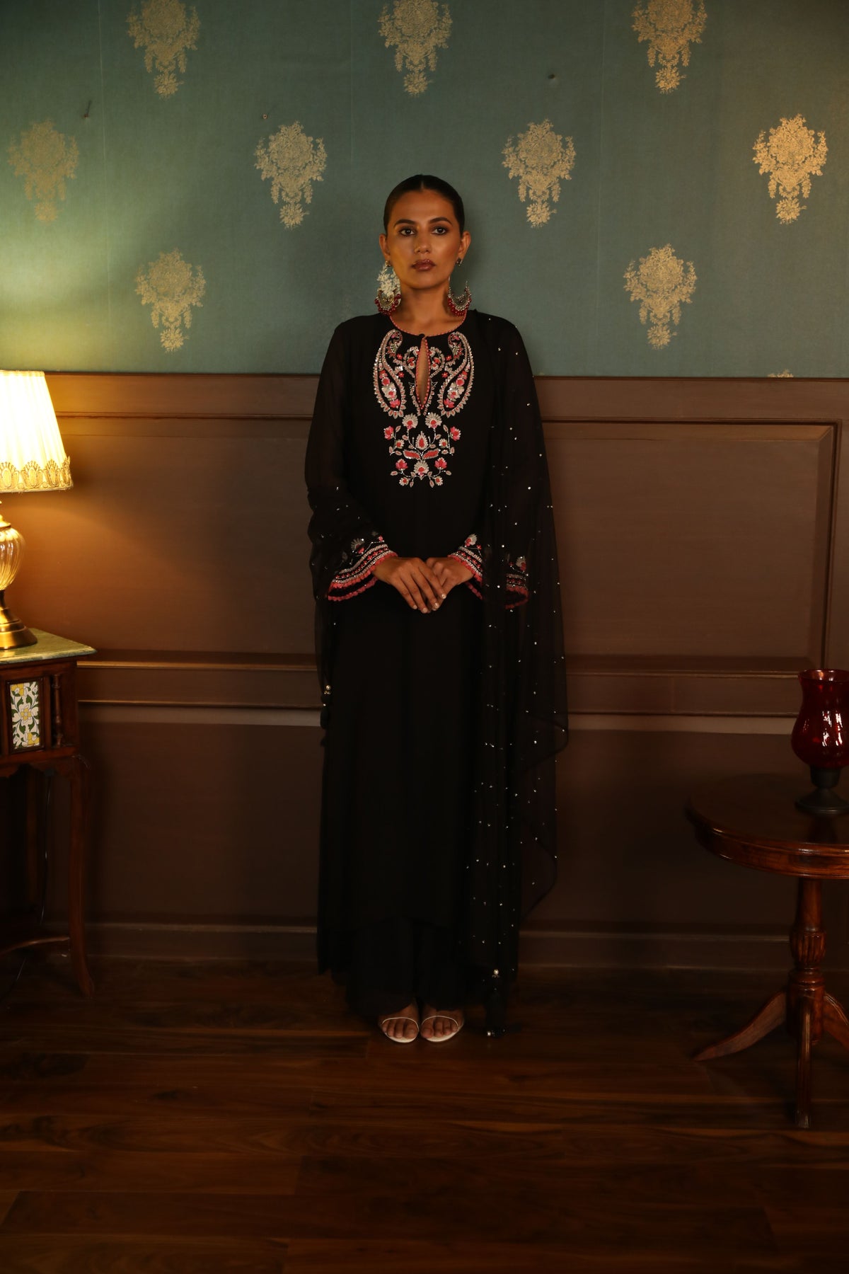 Black kurta set