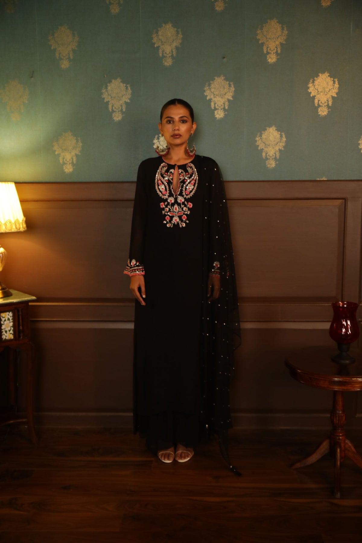 Black kurta set
