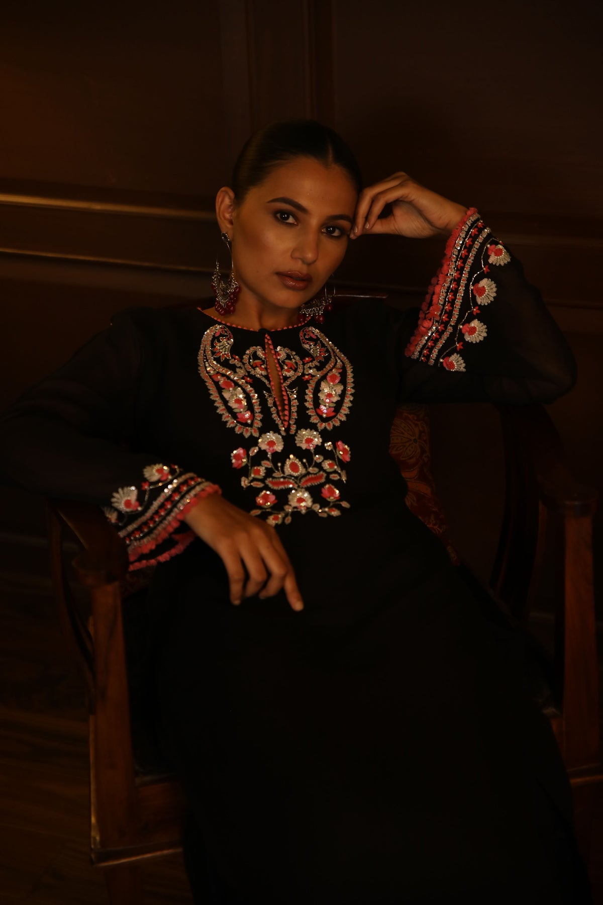 Black kurta set