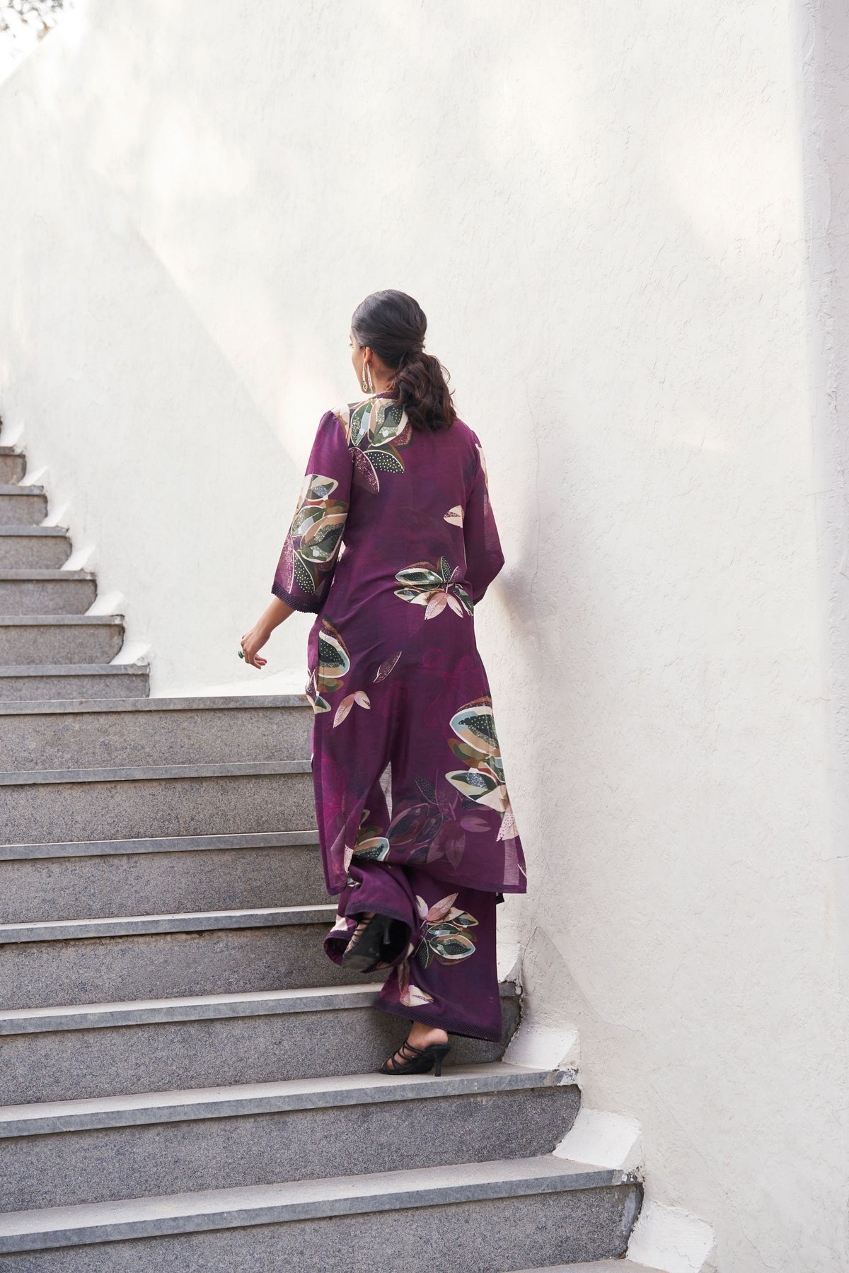Botanical Leaf Kurta Set