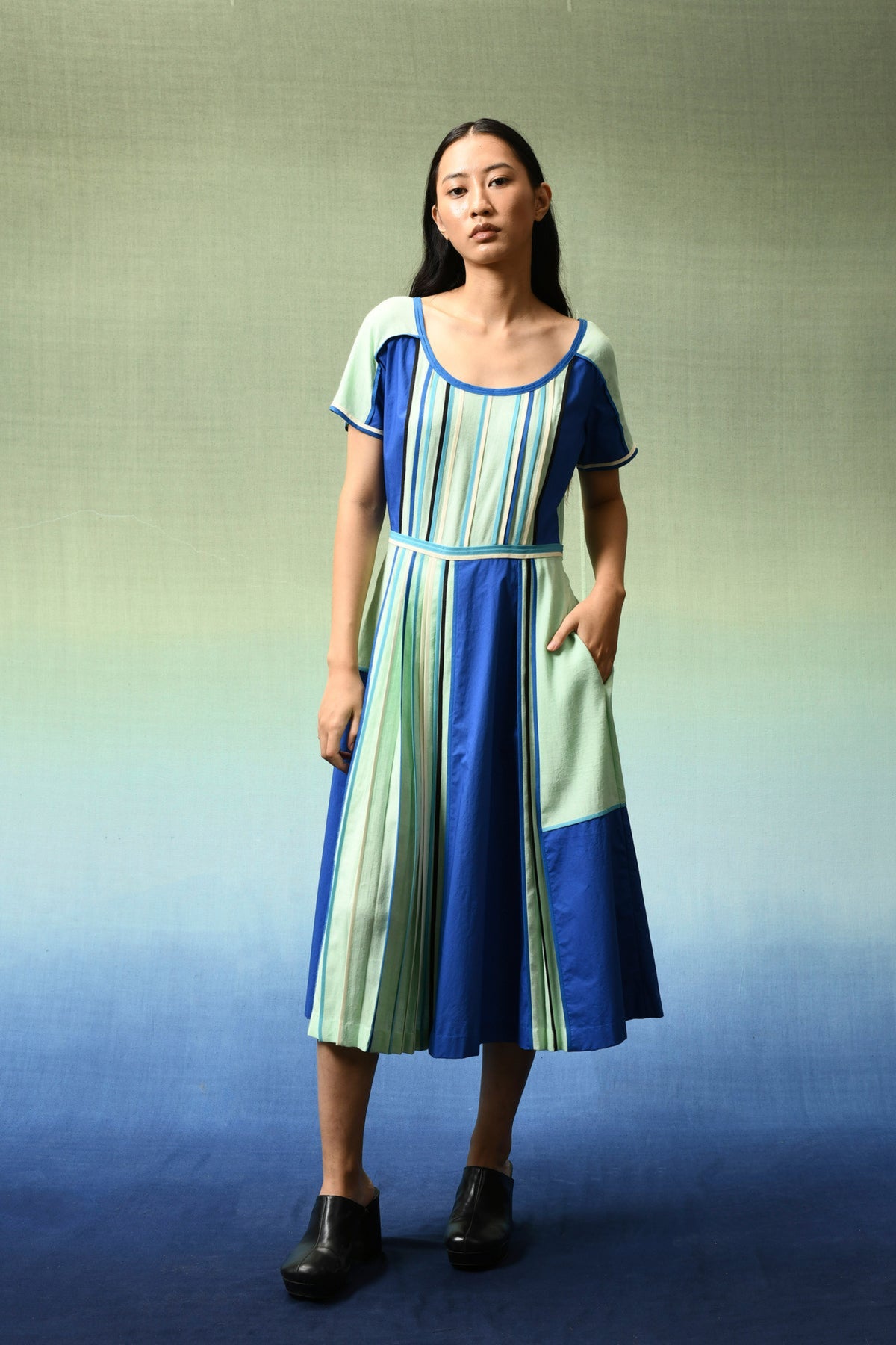 A-line Patchwork Dress